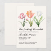 Tulpen Ze is vers van het Vrijgezellenfeest van de Kaart (Voorkant / Achterkant)