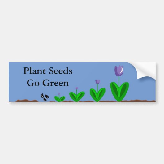 Tulpen zien groeien bumpersticker (Voorkant)