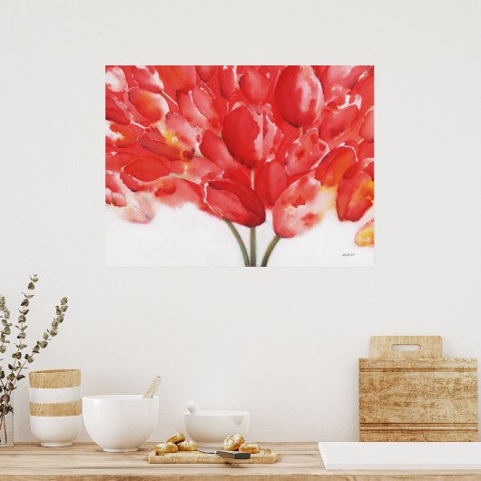 "Tulpen zijn mensen II" Poster (Keuken)