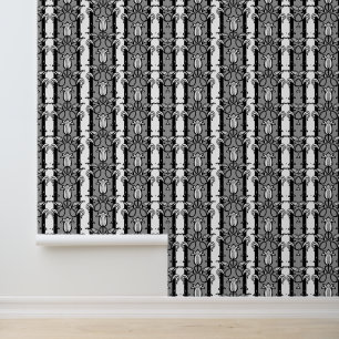 Tulpen zwart grijs wit behang