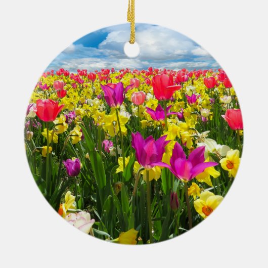 Tulpenakker Keramisch Ornament (Achterkant)