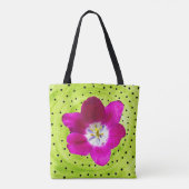 Tulpenbloem en polka tote bag (Achterkant)