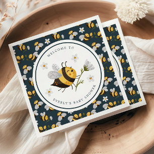 Tulpenbloem Hommeltje Bij Baby Shower Servet