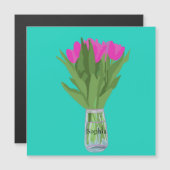 Tulpenbloem Moderne Illustratie + Naam (Voorkant / Achterkant)