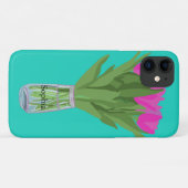 Tulpenbloem Moderne Illustratie + Naam Case-Mate iPhone Case (Achterkant (horizontaal))