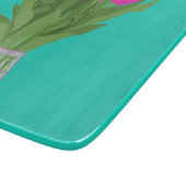 Tulpenbloem Moderne Illustratie + Naam Snijplank (Hoek)