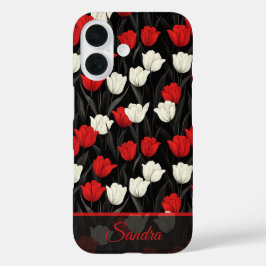 Tulpenbloem Naam Trouwcadeau Bold iPhone 16 Hoesje
