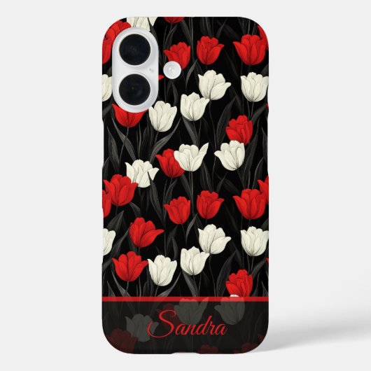 Tulpenbloem Naam Trouwcadeau Bold Case-Mate iPhone Case (Achterkant)