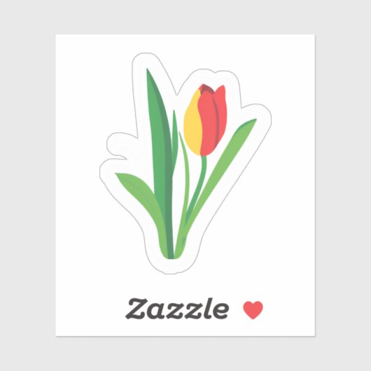 tulpenbloem | Schattigee bloem Sticker (Vel)