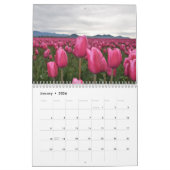 Tulpenbloemen bloeien in een prachtige tuin natuur kalender (Jan 2026)