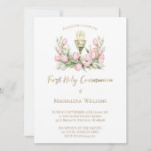 Tulpenbloemen | Eerste communie Kaart (Voorkant)