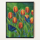 Tulpenbloemen met vlinders van Renee Lavoie Planner (Achterkant)