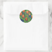 Tulpenbloemen met vlinders van Renee Lavoie Ronde Sticker (Tas)