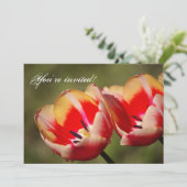 Tulpenbloemen uitnodiging (Staand voorkant)