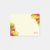 Tulpenbloemmonogram Post-it® Notes (Voorkant)
