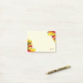 Tulpenbloemmonogram Post-it® Notes (Op bureau)