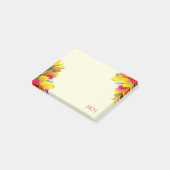 Tulpenbloemmonogram Post-it® Notes (Schuin)
