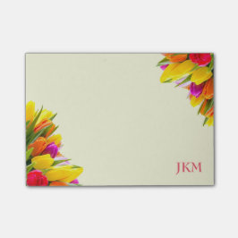 Tulpenbloemmonogram Post-it® Notes