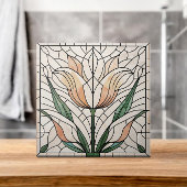 Tulpenbloemmozaïek - Pastels Tegeltje