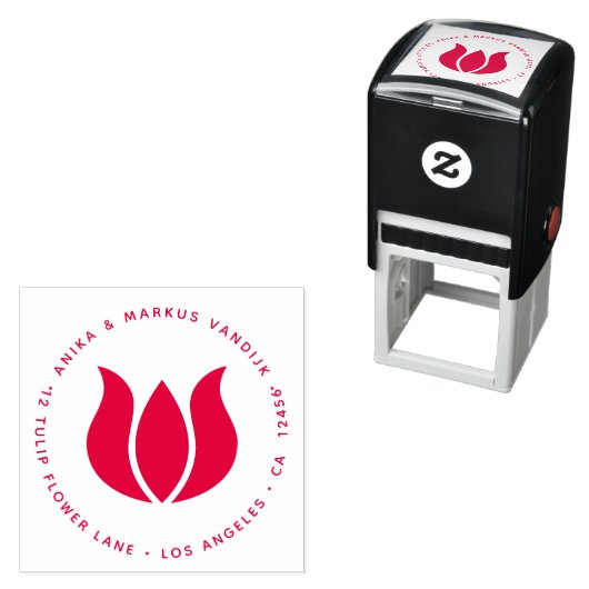 Tulpenbloesem Holland Dutch Floral Zelfinktende Stempel (In situ)