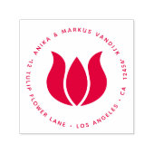 Tulpenbloesem Holland Dutch Floral Zelfinktende Stempel (Design)