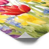 Tulpenbloesem schilderij poster (Hoek)