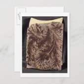 Tulpenblok, 1875 (gehouwen hout) briefkaart (Voorkant / Achterkant)