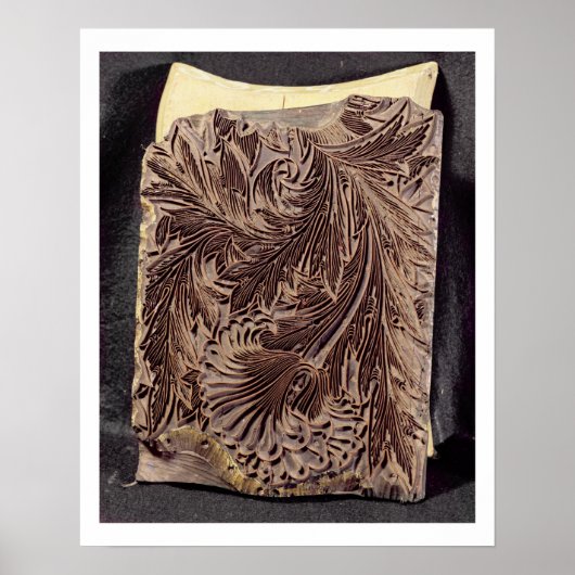 Tulpenblok, 1875 (gehouwen hout) poster (Voorkant)