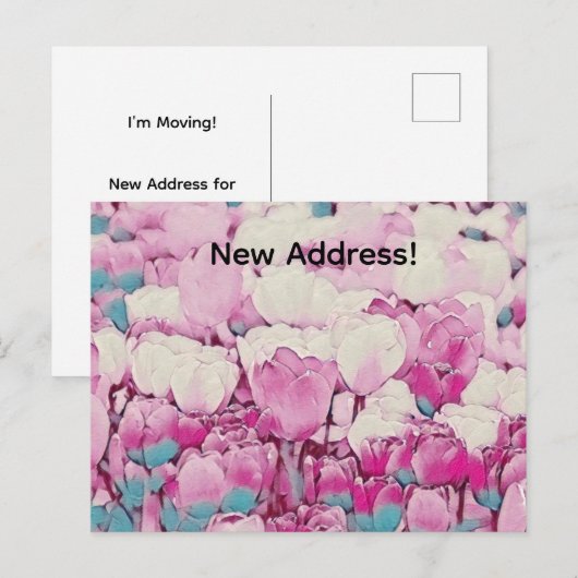 Tulpenblos Verhuizing Briefkaart (Voorkant / Achterkant)