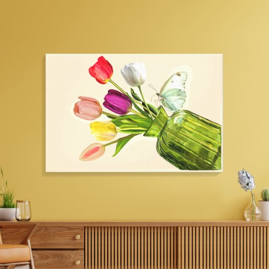 tulpenboeket canvas afdruk (Insitu (Woonkamer))