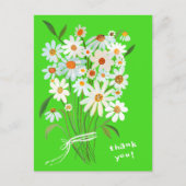 Tulpenboeket Handgeschilderde Gouache Bedankt Briefkaart (Voorkant)