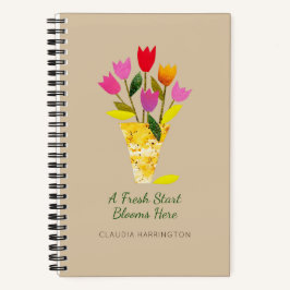 Tulpenboeket Kleurrijk Fresh Start Retro Notitieboek
