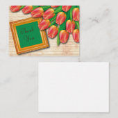 Tulpenboeket op de lente dank u notitiekaartje (Voorkant / Achterkant)