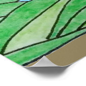 Tulpenboeket op een bruine tafel poster (Hoek)