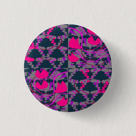 Tulpenbollen Rozen Ronde Button 3,2 Cm (Voorkant)