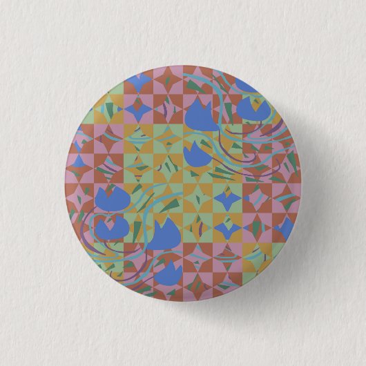 Tulpenbollen Vonken Ronde Button 3,2 Cm (Voorkant)
