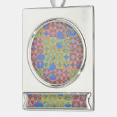 Tulpenbollen Vonken Verzilverd Banner Ornament (Links)