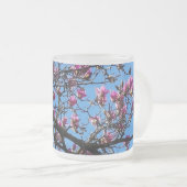 Tulpenboom in bloei matglas koffiemok (Voorkant rechts)