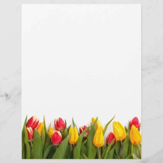 Tulpenbriefpapier voor de lente (Voorkant)