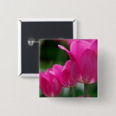 TulpenButton Vierkante Button 5,1 Cm (Voorkant /achterkant)