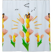 Tulpencombinatie Floral Douchegordijn (Voorkant)