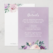 Tulpende botanische bloem bruiloft insertkaart informatiekaartje (Voorkant / Achterkant)