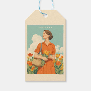 Tulpendromen in Nederland Cadeaulabel