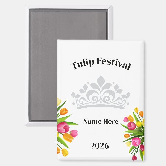 Tulpenfestival  magneet (Voorkant / Achterkant)