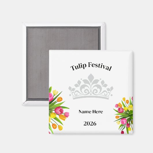 Tulpenfestival  magneet (Voorkant / Achterkant)