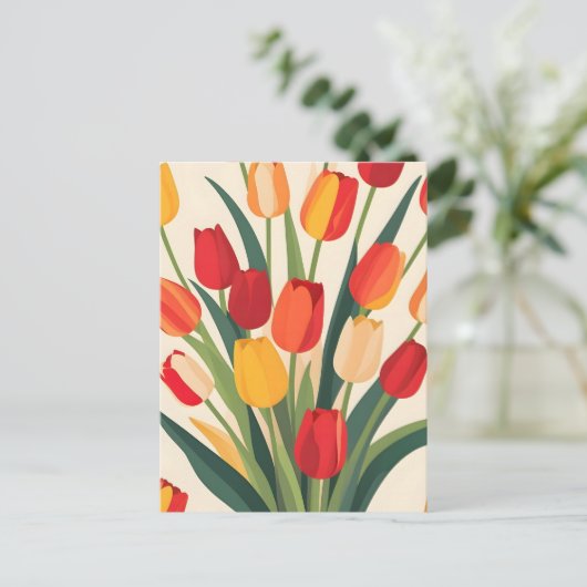 Tulpengloed Briefkaart (Staand voorkant)