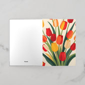 Tulpengloed Folie Wenskaart (Buiten Laag)