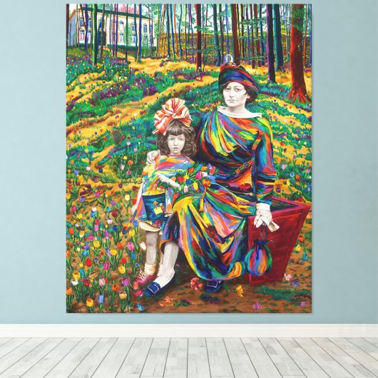 Tulpenherinneringen Canvas Afdruk (Insitu (Houten vloer))