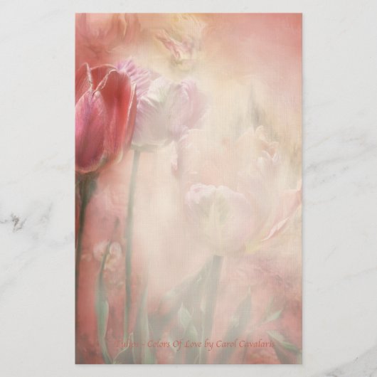 Tulpenkleuren van liefdesartikelen briefpapier (Voorkant)