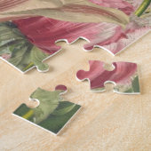 Tulpenkruipen op Beige behangpapier Legpuzzel (Zijkant)